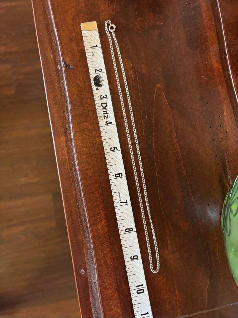 Vintage Sterling Silver Chain Necklace Classic Cuban Link Design from Portugal